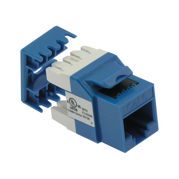 Bestlink Netware CAT6 RJ45 110 Type 180 Deg Keystone Jack- Blue 101701BL